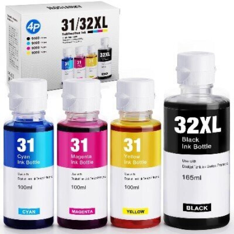4P High-Quality Color Ink Bottles - Ideal for Printer Refills