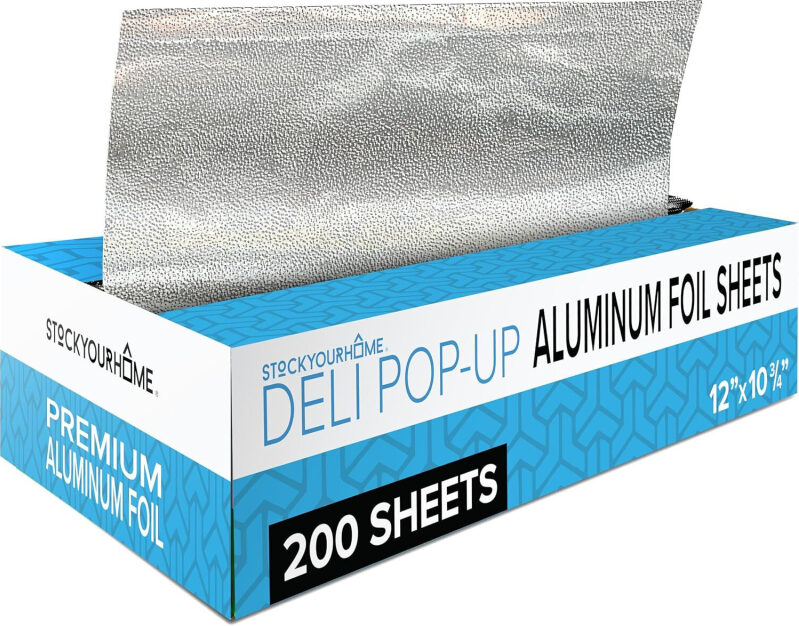 Premium Aluminum Foil Sheets - 200 Pop-Up Sheets for Efficient Packing