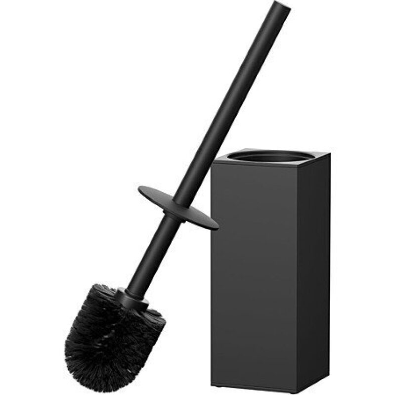 FORIOUS Stainless Steel Toilet Brush & Holder Set - Matte Black