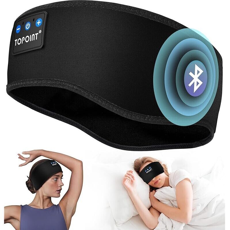 TOPOINT Sleep Headphones Bluetooth 5.4 - Ultimate Comfort Earphones
