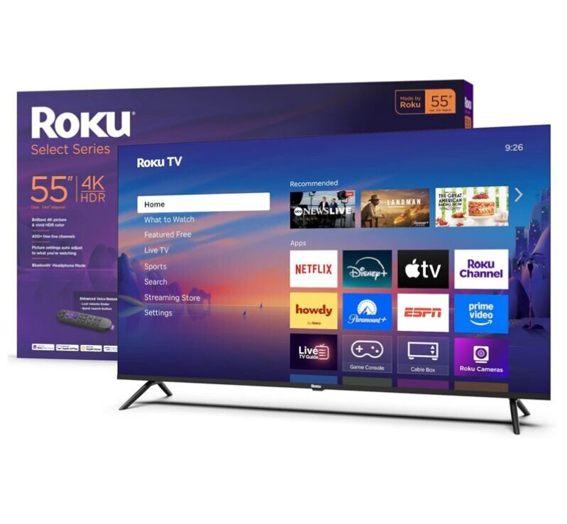 Roku 55-inch 4K HDR Smart TV Select Series - Best Deal at $249.99