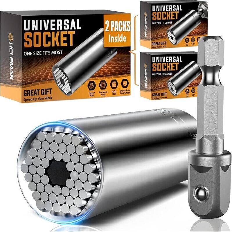 Heleman Universal Socket Tool Set - Versatile Home & Auto Repair Solution