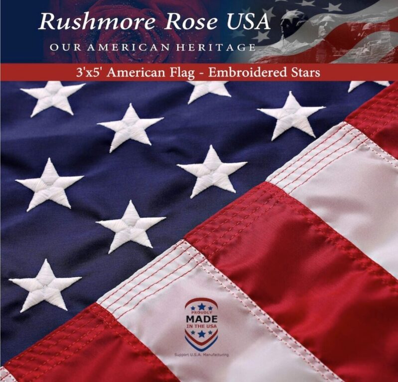3x5' American Flag - Embroidered Stars, Premium Quality