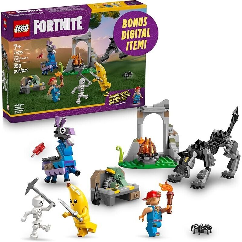LEGO Fortnite Peely & Sparkplugs Camp Building Toy Set