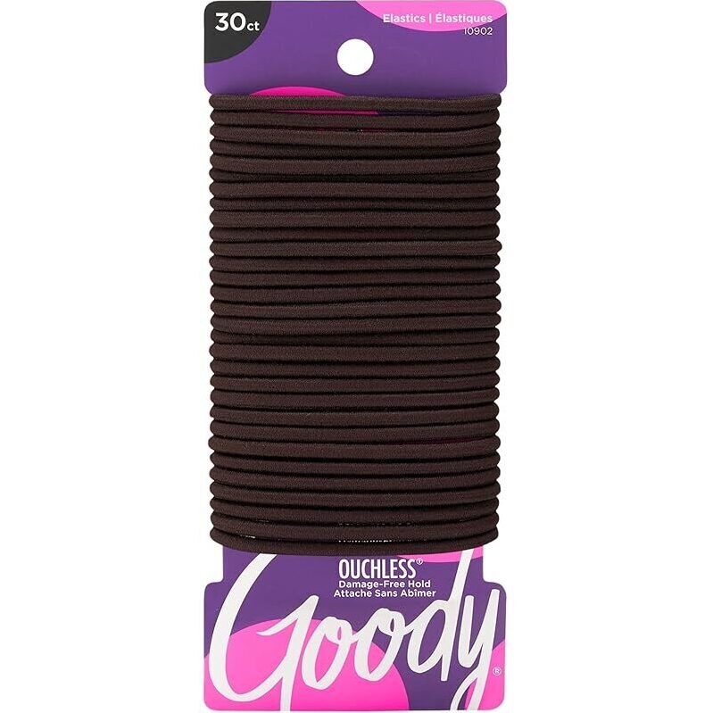 30-Count Goody Ouchless Hair Elastics No Pull - Ultimate Comfort & Quality