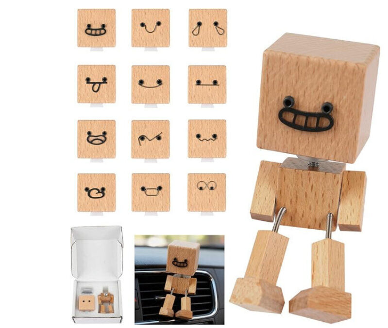 Creative Wooden Magnetic Swing Decor - 12pcs Set