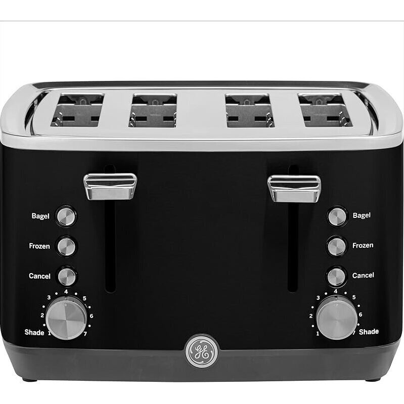 GE 4 Slice Toaster Extra Wide Slots 1500 watt - Perfect for Busy Mornings