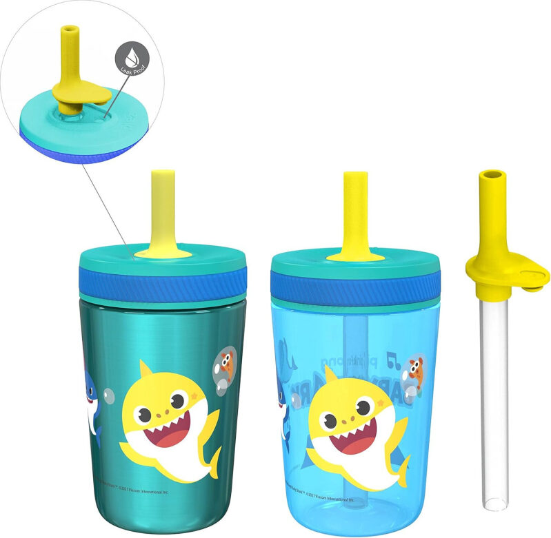 Affordable Zak Designs Baby Shark Sippy Cups Set for Kids