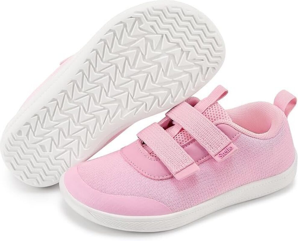 Stelle Toddler Wide Toe Box Barefoot Shoes - Pink, Comfortable and Durable Sneakers