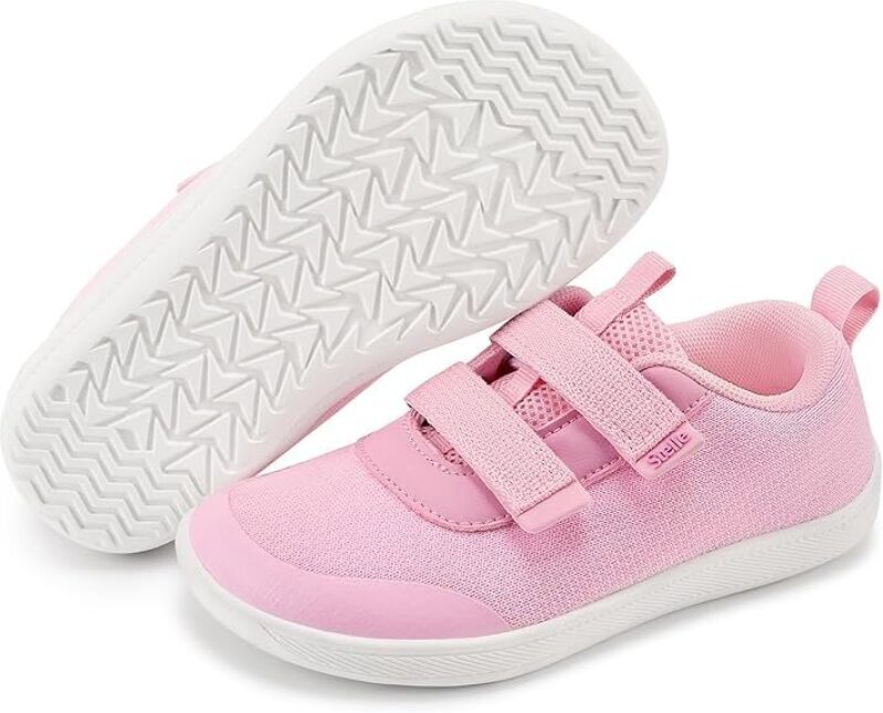 Stelle Toddler Wide Toe Box Barefoot Shoes - Pink, Comfortable and Durable Sneakers
