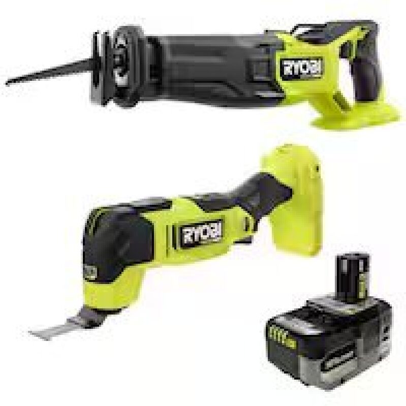 RYOBI ONE+ HP 18V Brushless Multi-Tool & Reciprocating Saw Kit - Power and Precision