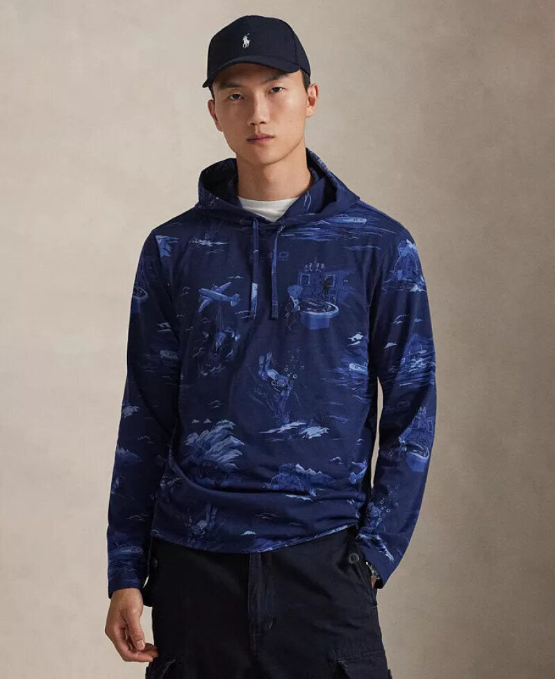 Polo Ralph Lauren Men's Long Sleeve Printed Hooded Sweatshirt - $35.70 Post-Discount