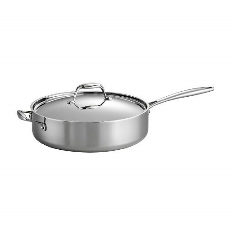 Unbeatable Price on Tramontina Signature 3-Ply Stainless Steel Covered Skillet, 6 Quarts