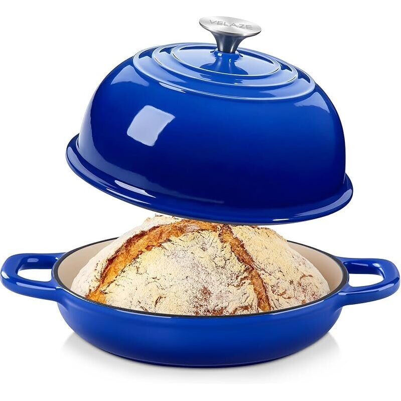 Velaze Enameled Cast Iron Dutch Oven: Perfect for Artisan Bread
