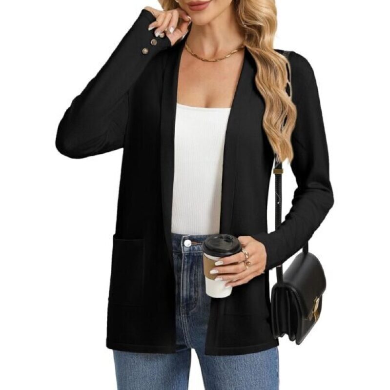 Long Black Cardigans for Women - Lightweight Business Casual Outfits
