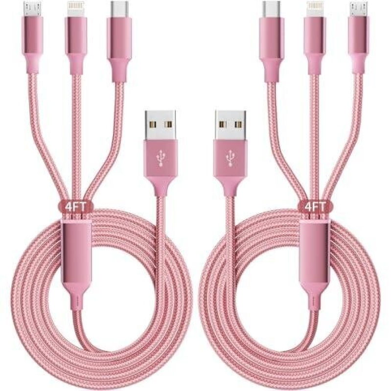 IDISON Multi Charging Cable (2Pack 4FT) 50% OFF - Essential Accessories for Seamless Connectivity