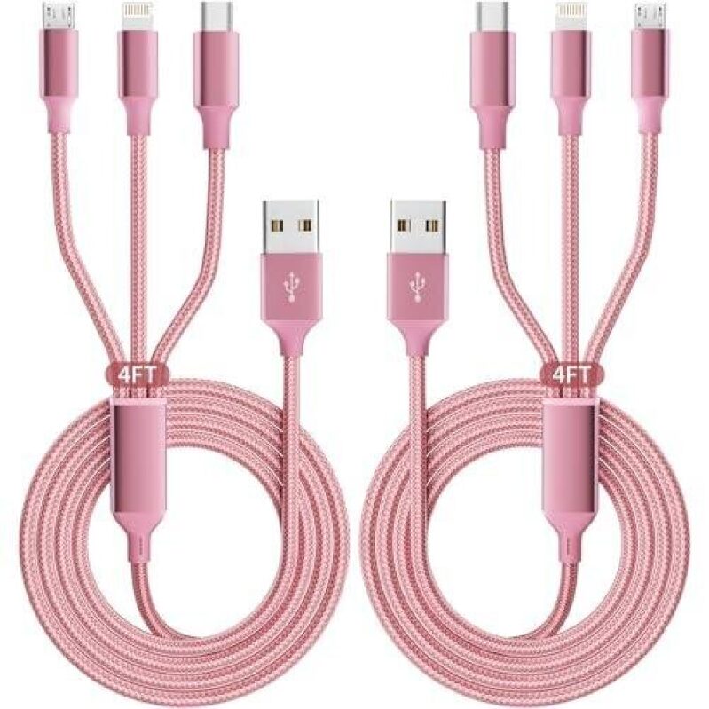 IDISON Multi Charging Cable (2Pack 4FT) 50% OFF - Essential Accessories for Seamless Connectivity