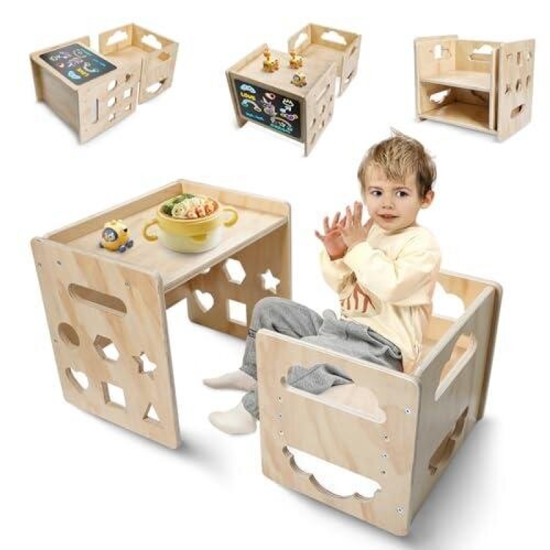 Affordable Wooden Kids' Table and Chair Set - 50% Discount