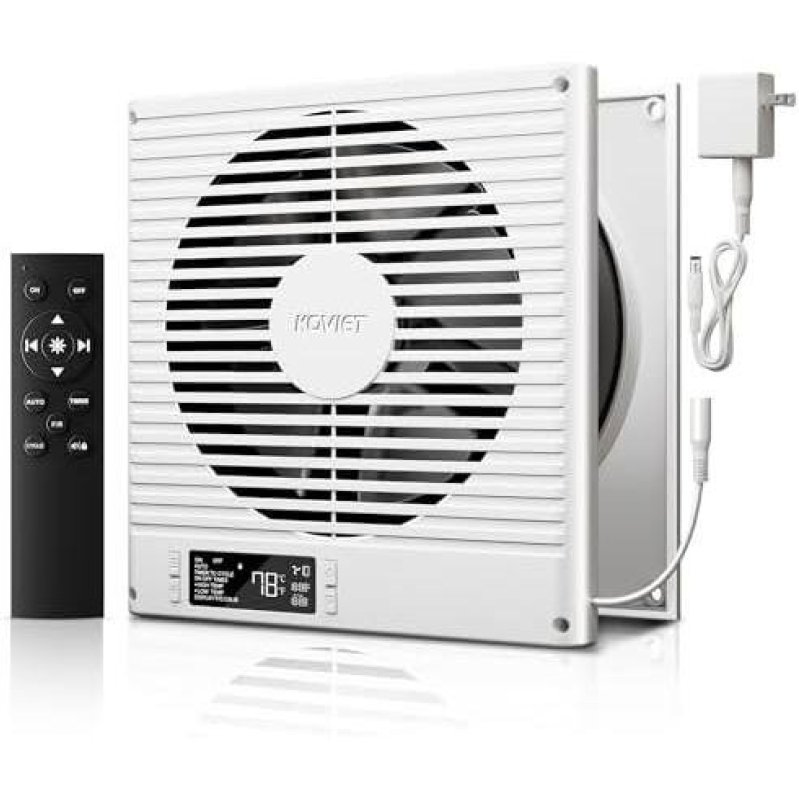 KOVIET 8-Inch Wall Mount Exhaust Fan with Remote - 58% Discount
