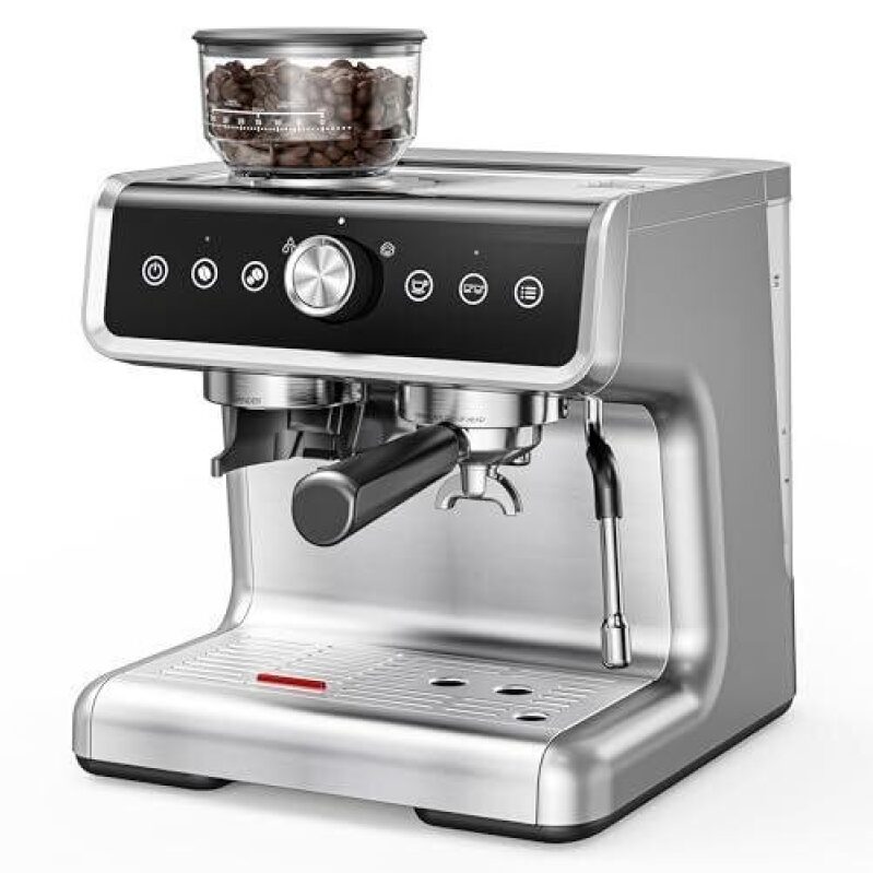 Powerful Italian Espresso Machine with Grinder - 40% Discount