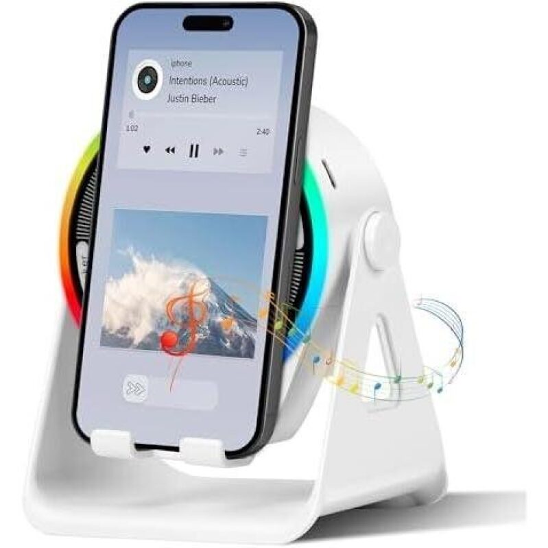 4-in-1 Wireless Bluetooth Speaker with 360° Rotating Stand - 50% Off