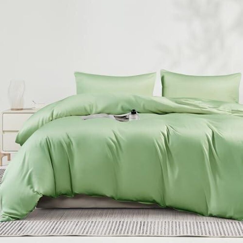 JELLYMONI Queen Duvet Cover Set 50%OFF - Luxurious Satin Bedding