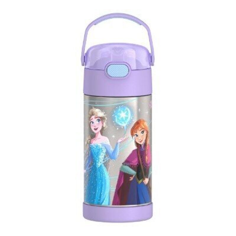 Thermos Kids' Stainless Steel Straw Thermos Bottle, 12oz