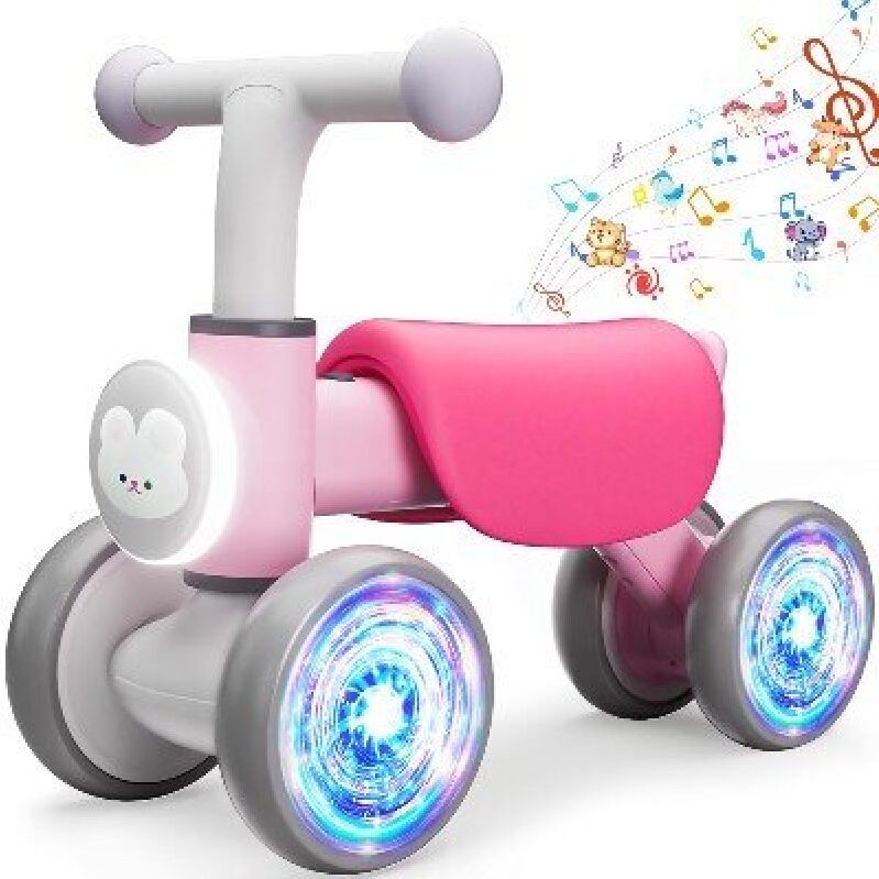 Doslie Toddler Balance Bike for Kids with Lights and Music