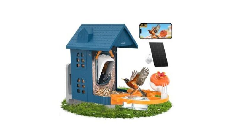 Smart Bird Feeder with Camera Solar Powered for Outdoor Backyard