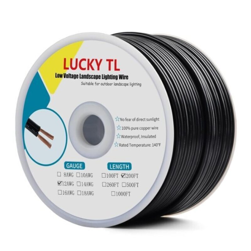 LUCKY TL 12/2 Low Voltage Landscape Wire 200 Feet - Deal on Outdoor Lighting Wire