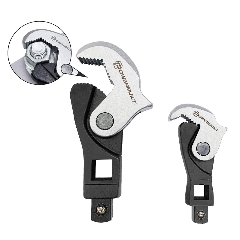 Powerbuilt 2 Piece Spring-Loaded Crowfoot Wrench Set - Versatile and Efficient Tool Solution