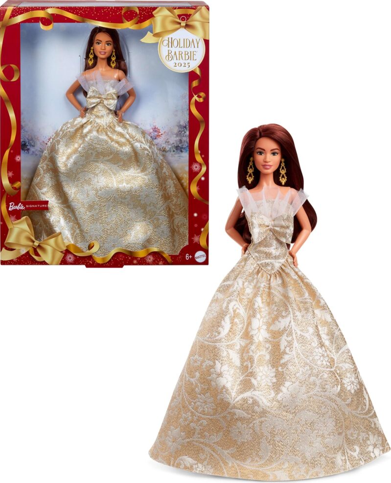 2025 Holiday Barbie Doll - Elegant Festive Fashion