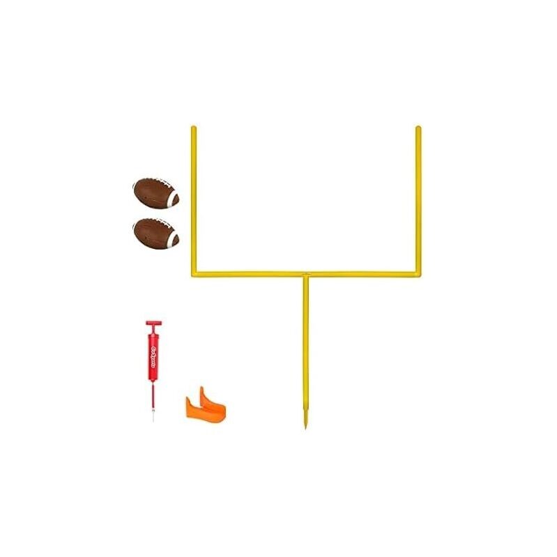 GoSports 8 ft PRO Kick Challenge Field Goal Post Set - Ultimate Backyard Football Fun