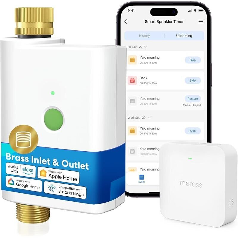 Smart Garden Water Timer with Brass Inlet & Outlet