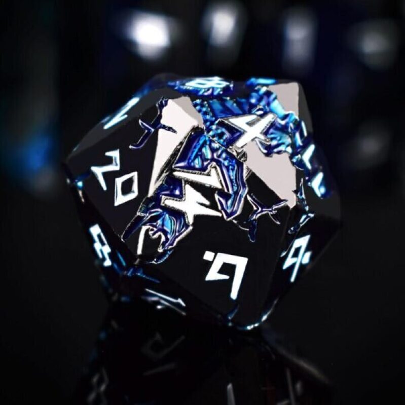 Elevate Your RPG with Rule Dice's Premium 7-Piece Metal D&D Dice Set - 58% Off