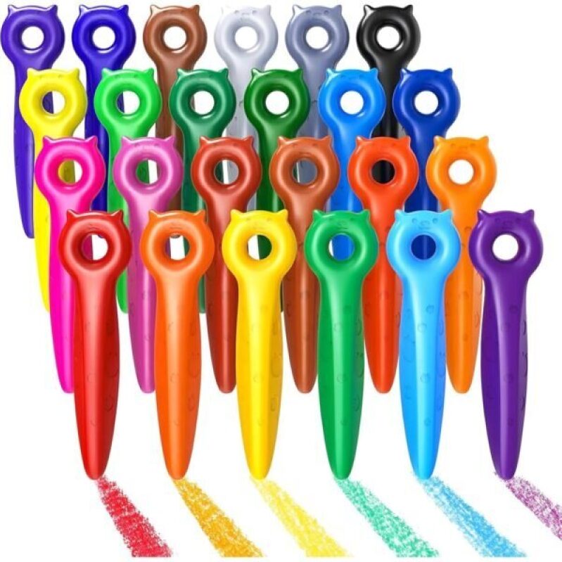 KERIFI Triangle Jumbo Crayons, Toddler Friendly Washable -50% OFF