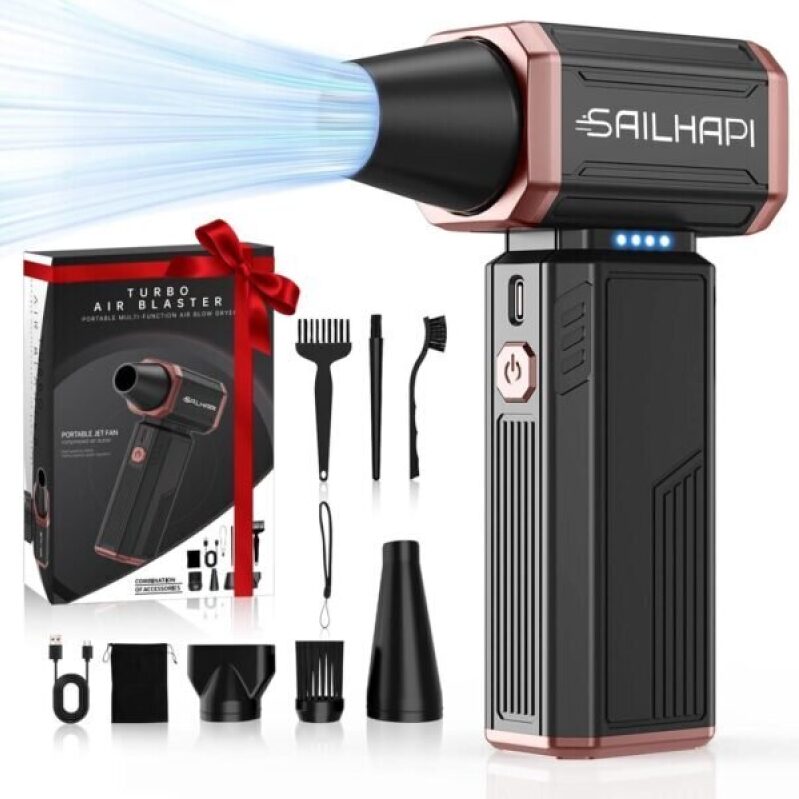 High-Performance Turbo Air Blaster - Portable Multi-Function Air Blow Dryer