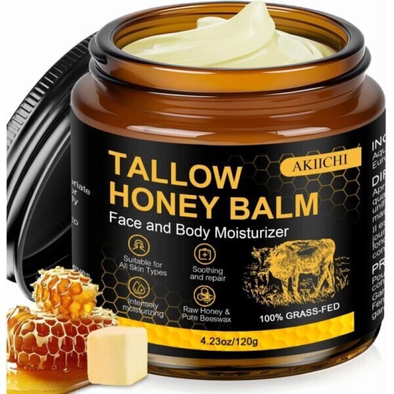 Akiichi Tallow Honey Balm: Premium Skin Moisturizer for Face and Body