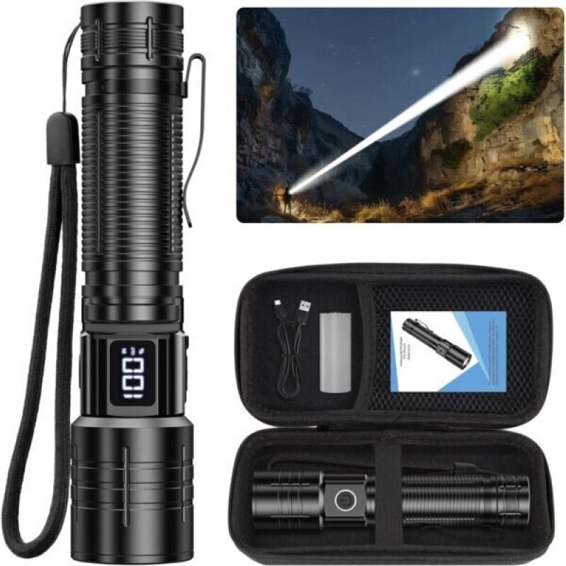 AdamStar High-Powered Rechargeable LED Flashlight - 50% Off