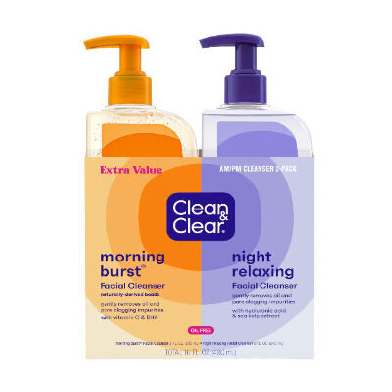 Clean & Clear Facial Cleansers - Morning Burst and Night Relaxation
