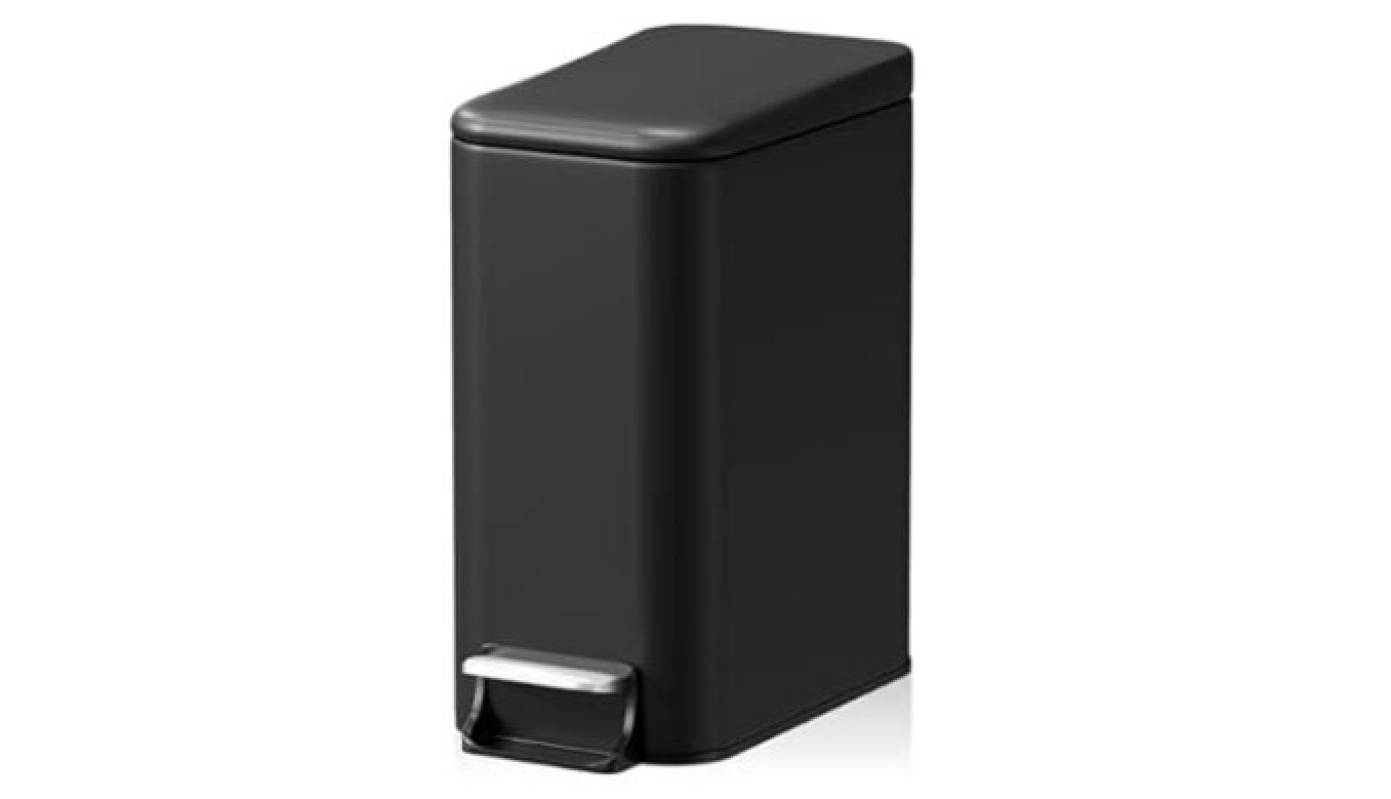 Compact Bathroom Trash Can with Soft Close Lid - 6L Capacity