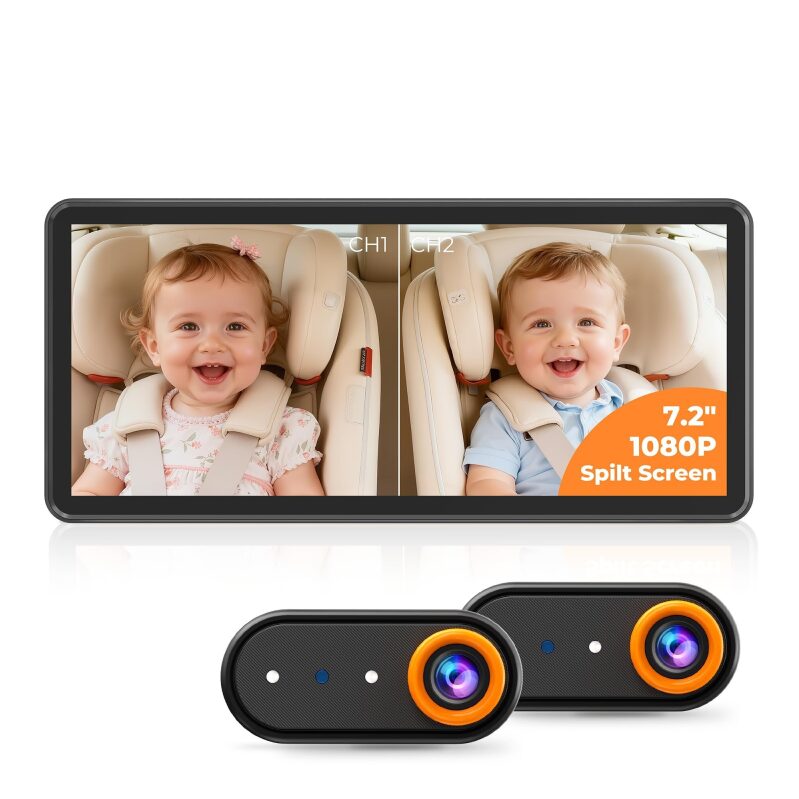 2ct LUCKVIEW BM5PRO 7.2-in 1080P HD Baby Car Camera