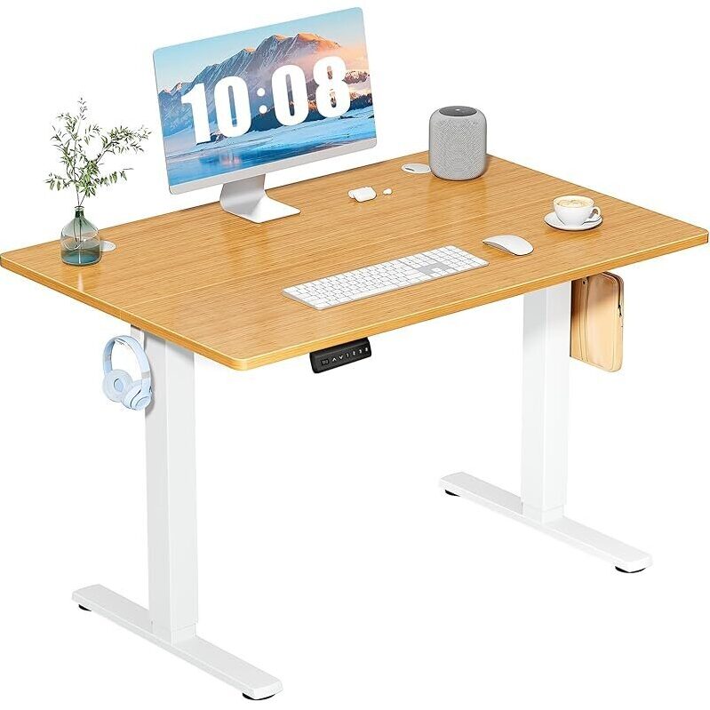 DUMOS 40 Inch Electric Standing Desk - Adjustable Height, Dual-Panel, Ergonomic Workspace