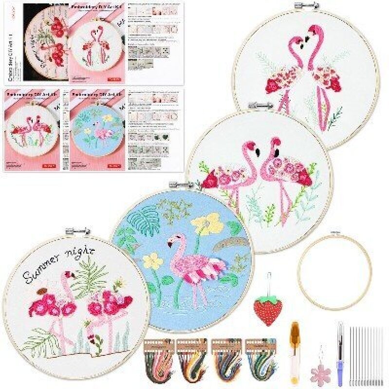 Elevate Your Home Decor with Flamingo Embroidery Kit