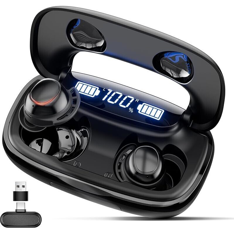IAMJOY Wireless Game Earbuds with LED Display - Ultra-Low Latency Gaming Earbuds