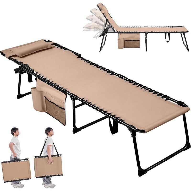 Versatile Outdoor Tanning Chair with Five Positions - Perfect for Relaxation
