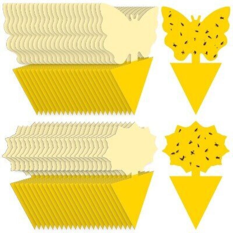 Effective Landisun Yellow Double-Sided Insect Traps - 48 Pack