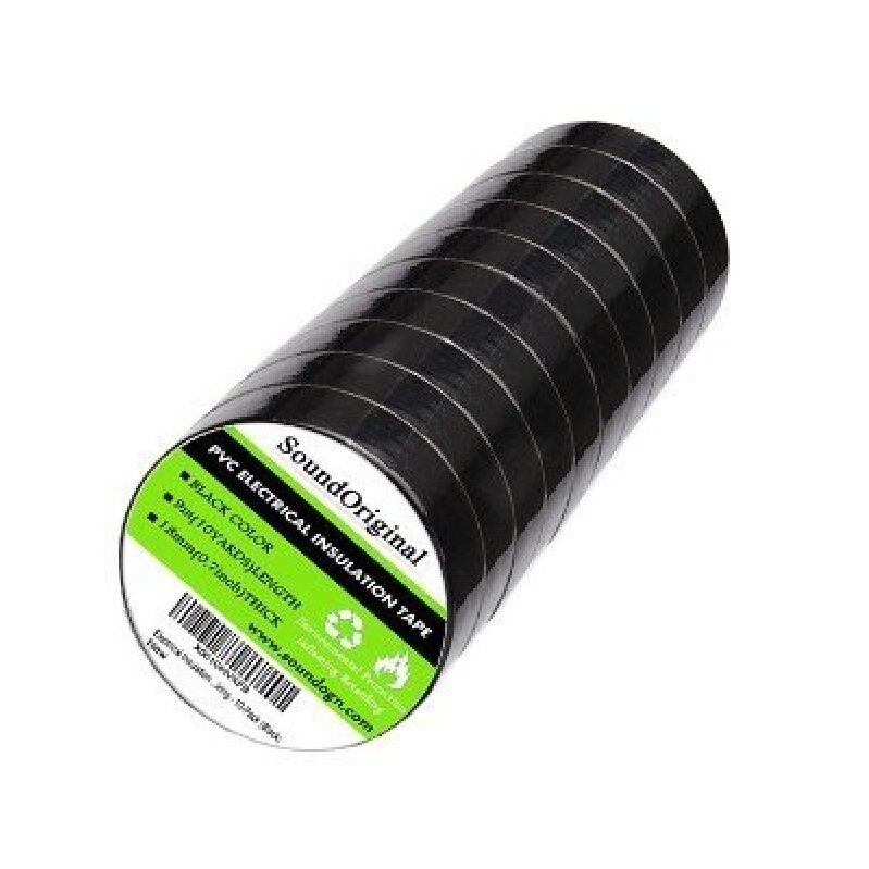 Durable Black Electrical Insulation Tape - 10 Rolls