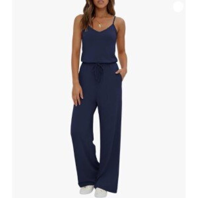 Ekouaer Women's Sleeveless Wide-Leg Jumpsuit