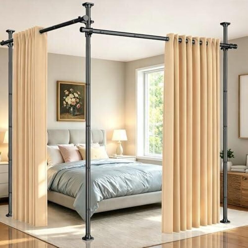 Heavy Duty Tension Rod Curtain Rods - 50% OFF